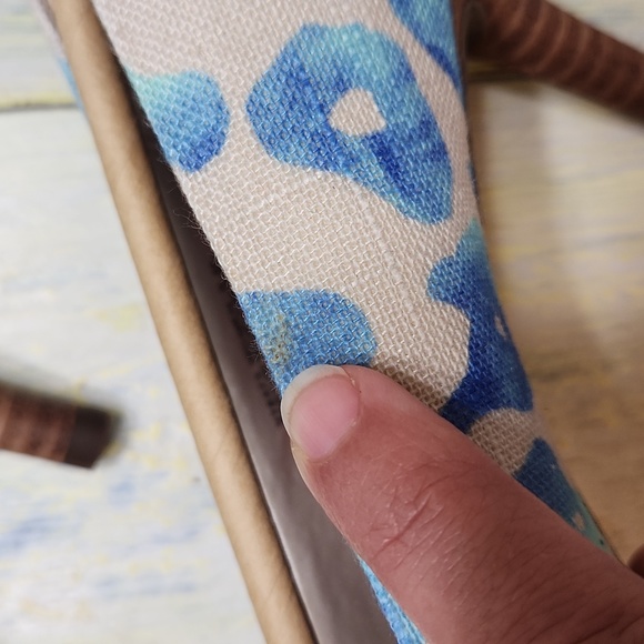 Blue leopard print linen heels Rockport TotalMotion Size 8 Never worn - Picture 8 of 12